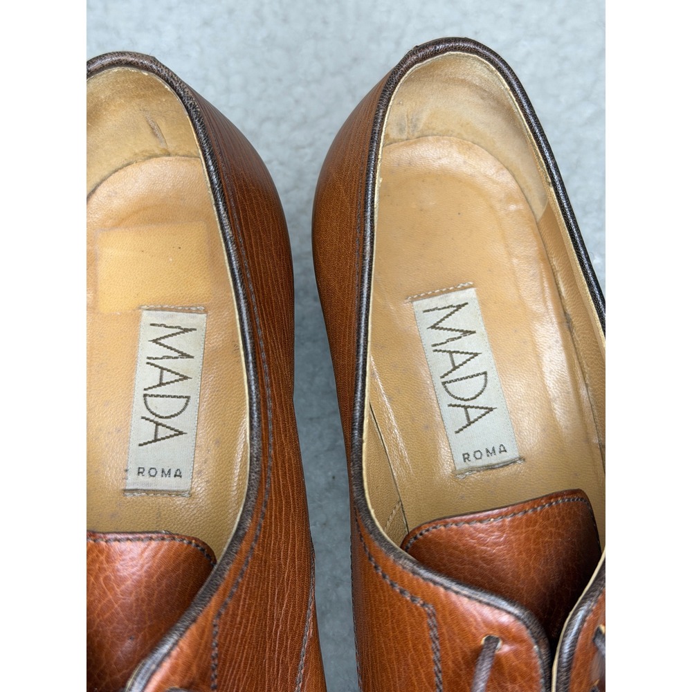 Vintage Italian Leather Womans Oxford Shoes Derby Tassel Academia Equestrian 6.5 - Picture 7 of 16